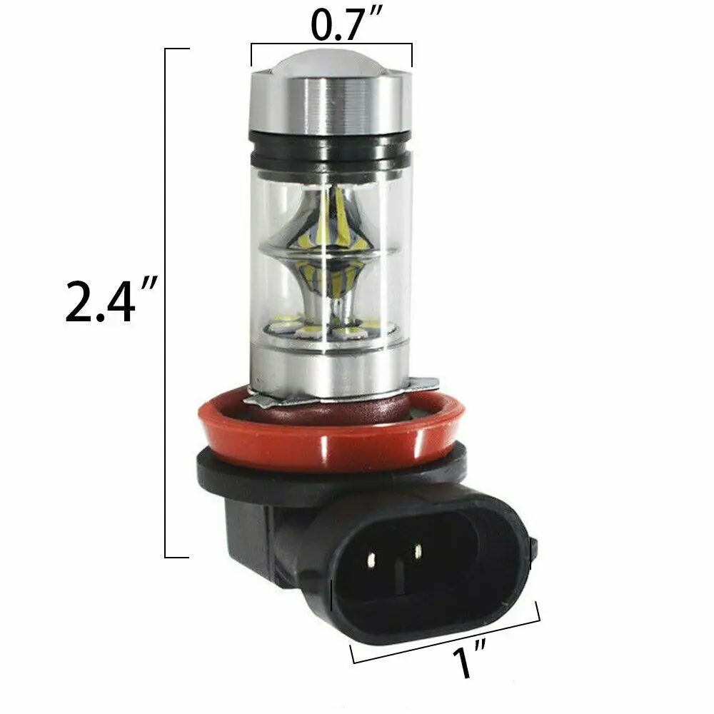 

360° Headlight Bulb Kit 12V 2323 2x 3600LM 8000K Bright Fog Lamp H11 H16