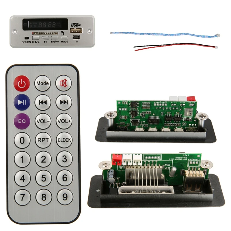EDAL ZTV-CT02B(02EA) Digital Red LED Display USB TF Radio MP3 Audio Module With Remote | Электроника