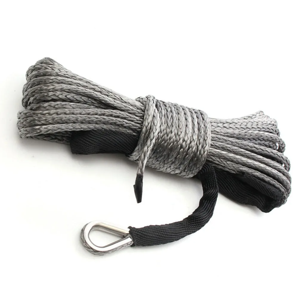 

Light weight Winch Rope High Strength Cord With Sheath Gray Motorcycles Tool