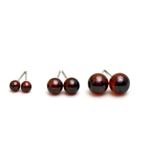 s925 sterling silver earrings red garnet earrings temperament retro style simple jewelry