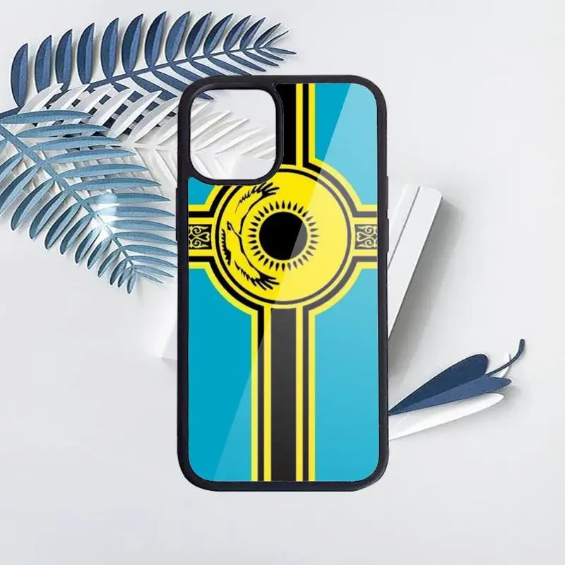 

Kazakhstan flag Phone Case for iPhone 11 12 pro XS MAX 8 7 6 6S Plus X 5S SE 2020 XR Hard PC