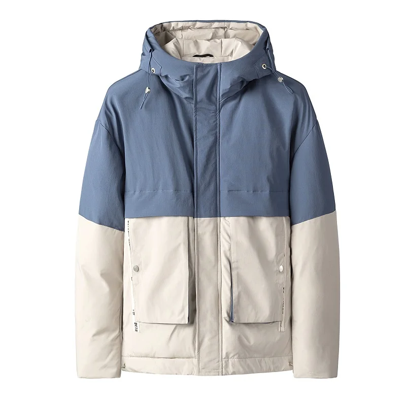 

Men winter jacket and coats hooded collar parkas hooded outwear overcoat M-4XL
