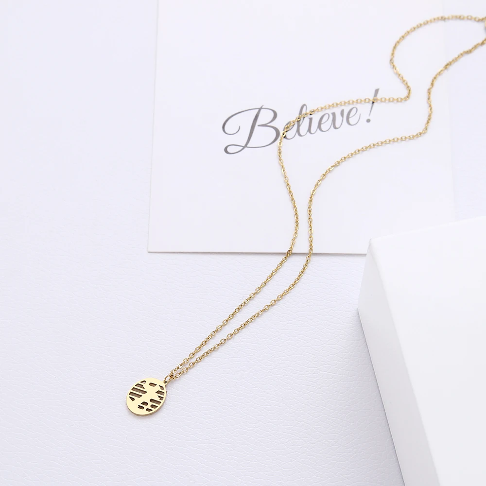 Ожерелье из нержавеющей стали для мужчин и женщин оригинальный дизайн полое