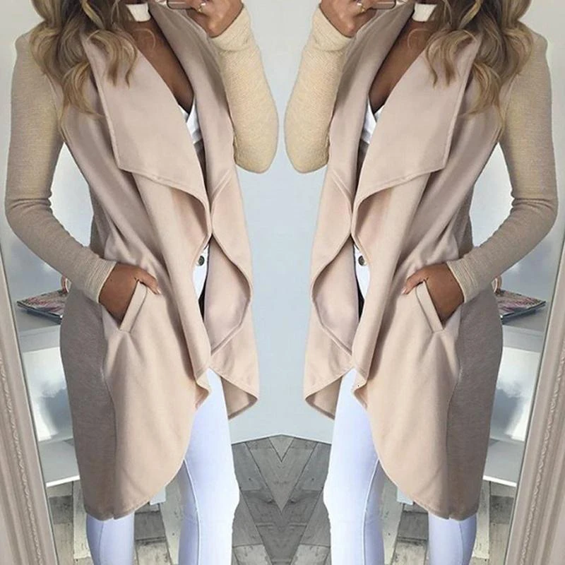 Новый кардиган Тренч для женщин плюс размер 4xl длинный рукав воротник с лацканами