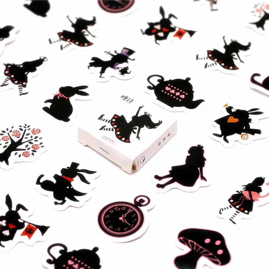 1 коробка милые классические наклейки с граффити ведьмой в кавайном стиле для