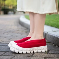 autumn casual trendy shoes womens street shooting platform platform loafers fashionable and comfortable soft soled peas shoes