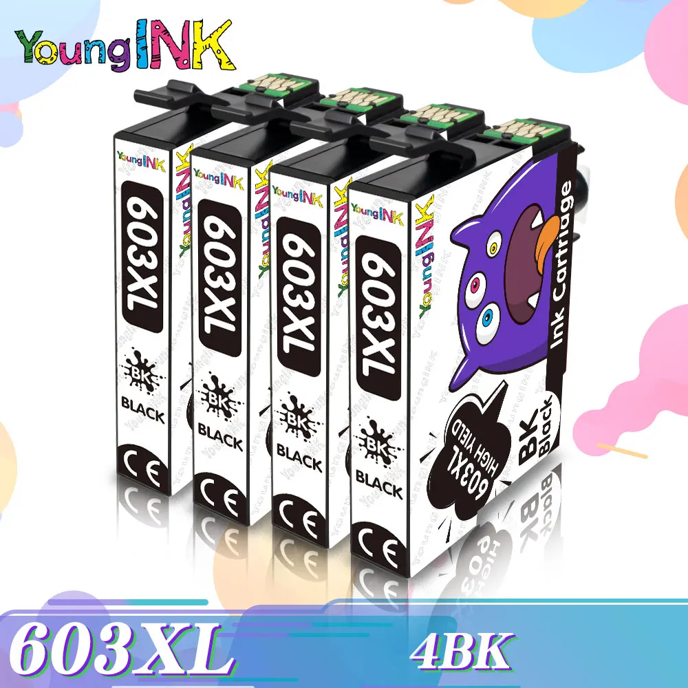 

4BK For Epson 603 603XL T603XL Compatible Ink Cartridge Replacement For Deskjet XP-2100 XP-2105 XP-3100 XP-3105 XP-4100 Printer