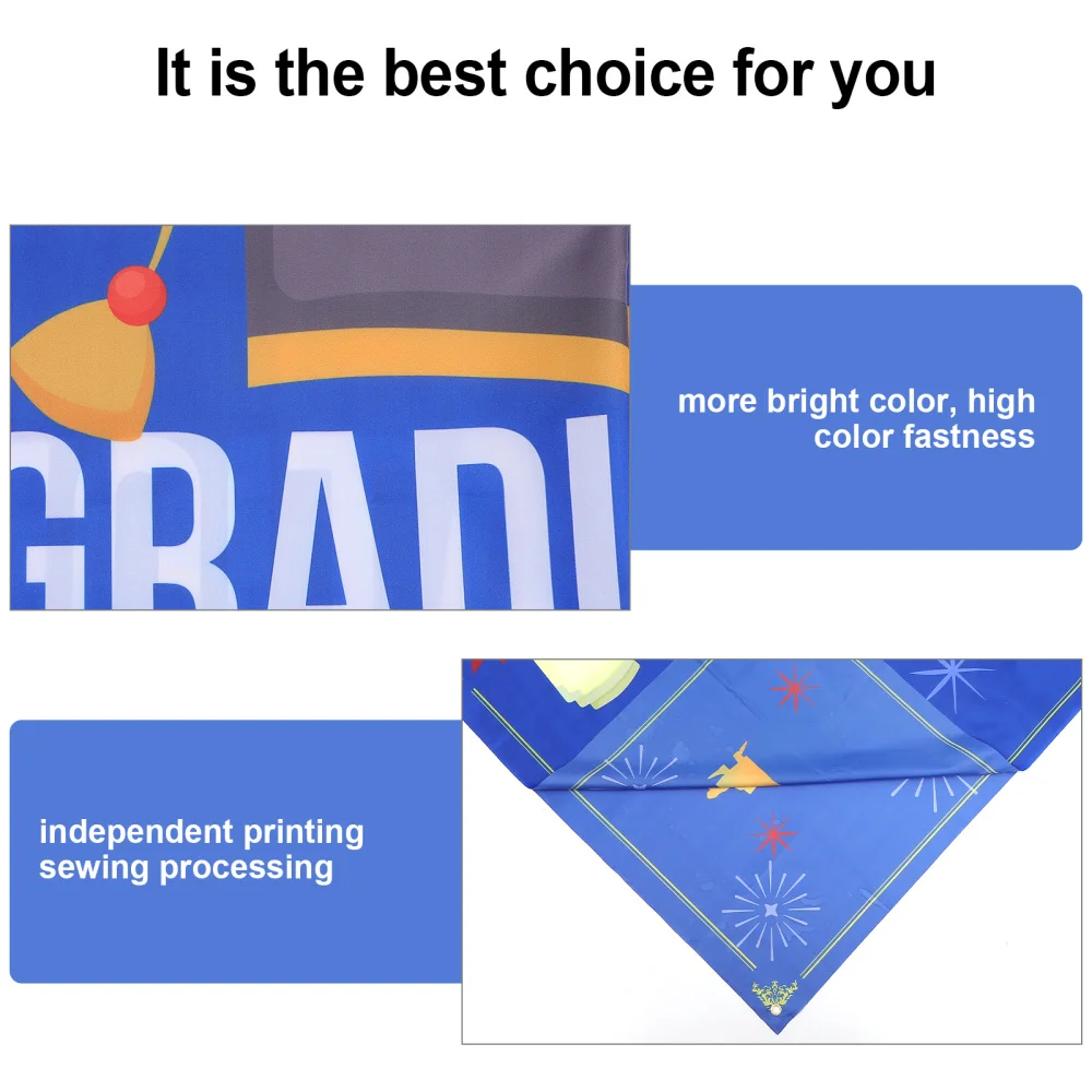 

1pc Graduation Party Hanging Decoration Polyester Photo Background Banner