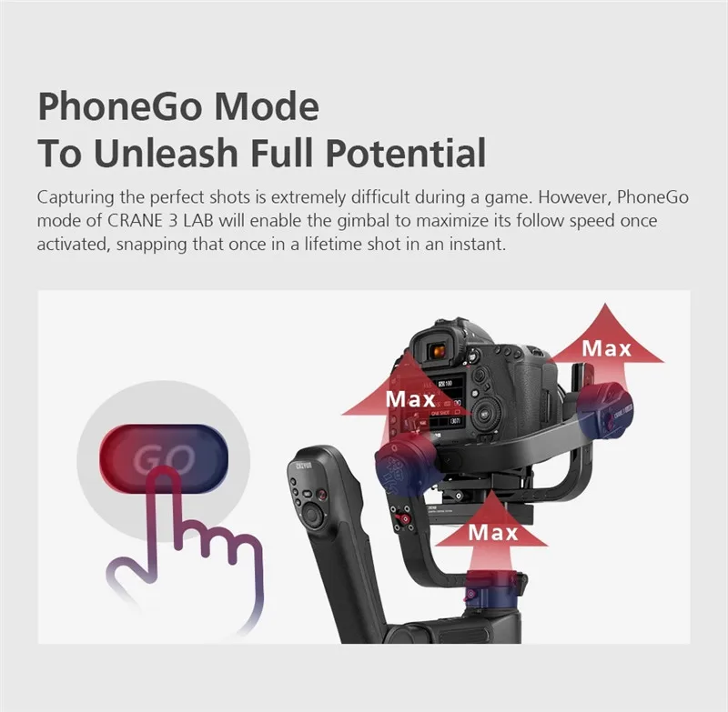 Zhiyun Crane 3 Lab 3-осевой ручной карданный Стабилизатор камеры steadicam Viatouch для dslr камер canon sony pk Crane 2