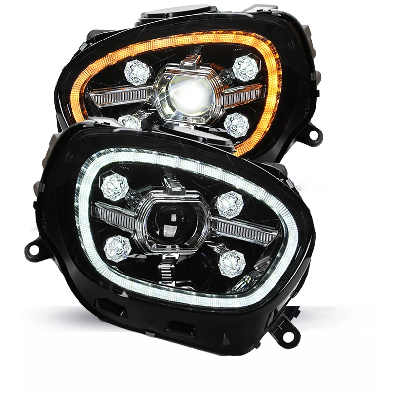 

Светодиодные фары для BMW MINI Cooper Countryman F60, фары с полной светодиодный Ной лампой, биксеноновые линзы, проектор поворота, светодиодные фары DRL, п...