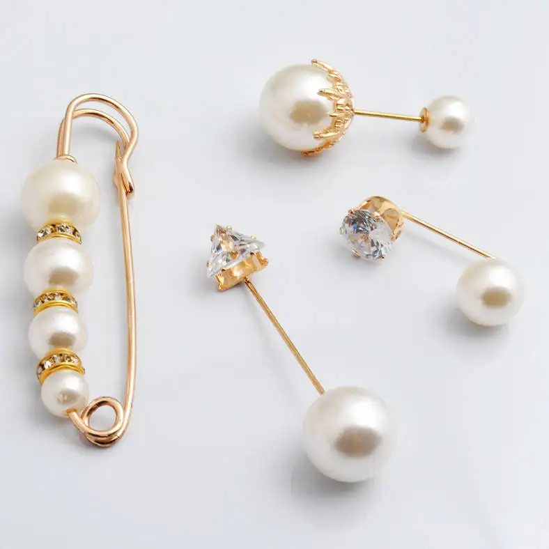 Шарф и свитер 3 8 шт. жемчужная брошь для кардигана эмалированная заколка золотые