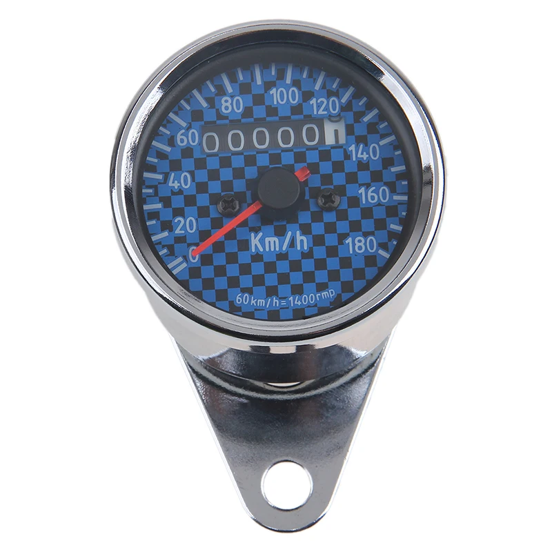 Черный и синий узор в клетку стиль хром универсальный счетчик одометр для