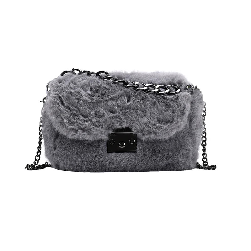 

Faux Fur Soft Crossbody Bags for Women 2020 Winter Trend Hand Bag Women's Branded Trending Luxury Warm Shoulder Handbags