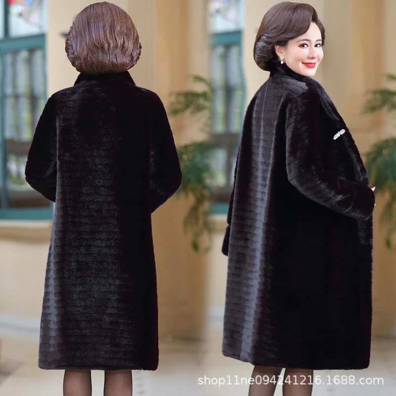 Natural Fur Coats Winter Women Mink Fur Coat Female Genuine Leather Jackets Ladies Oversize Warm Thick Detachable Long New