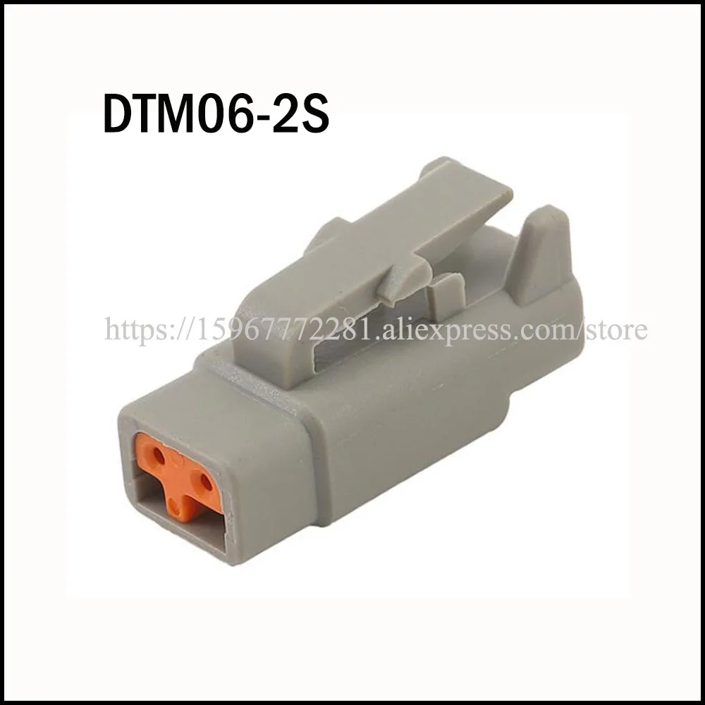 

100SET/lot DTM06-2S car female Connector cable Terminal jacket auto socket 2 pin Connector automotive plug DJ70210Y-1-21