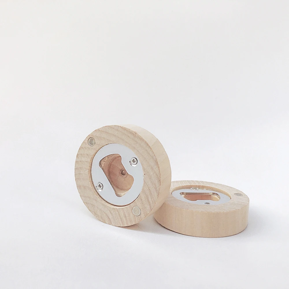 Деревянный магнитный Открыватель для бутылок свадебные сувениры и подарки