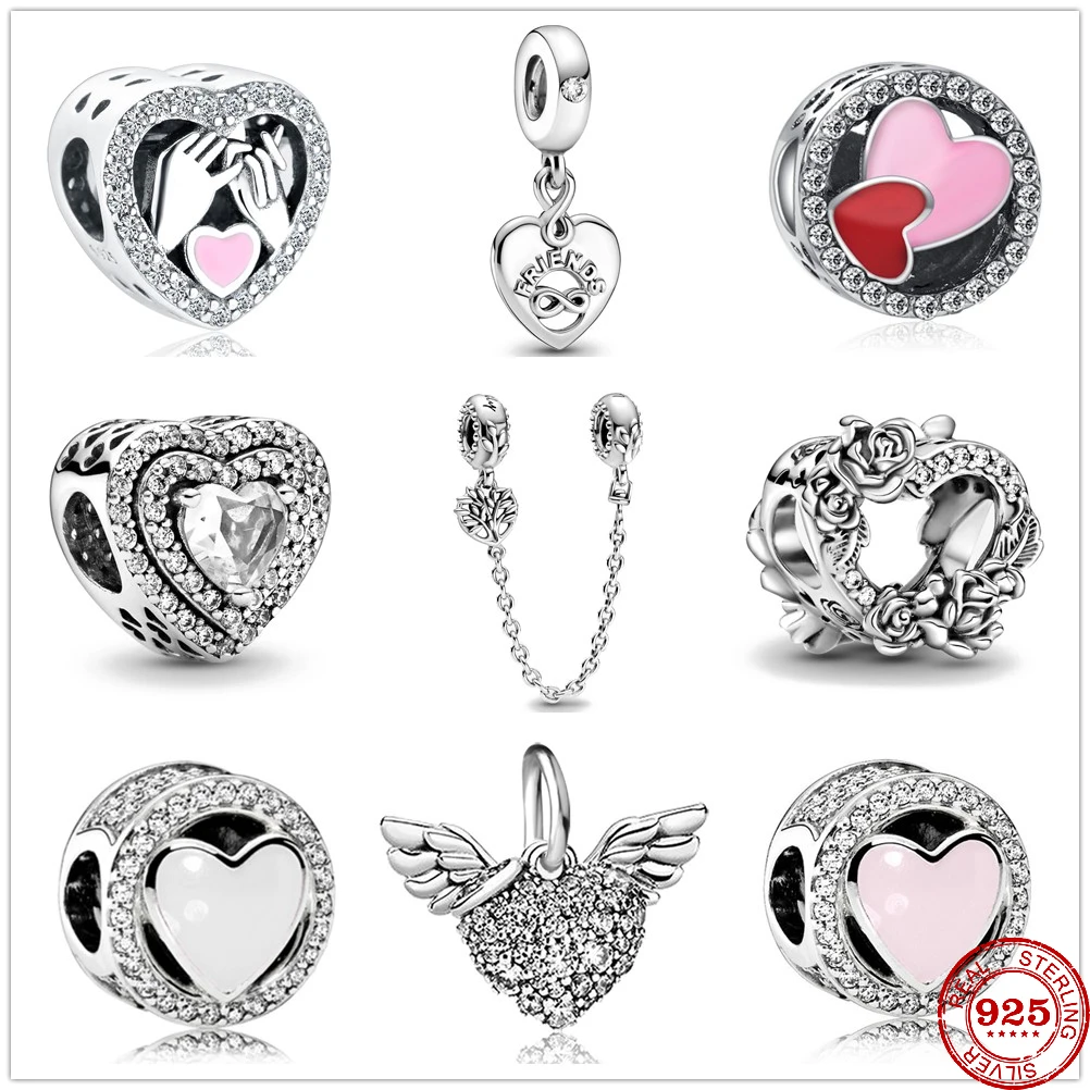 

New Endless Love Promise family tree safety chain Beads fit Original Pandora Charms Silver 925 Bracelet DIY Women Love's Jewelry