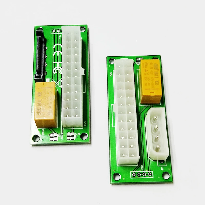 SATA 4Pin Настольный ATX 24PIN двойной блок питания синхронизатор стартовый удлинитель