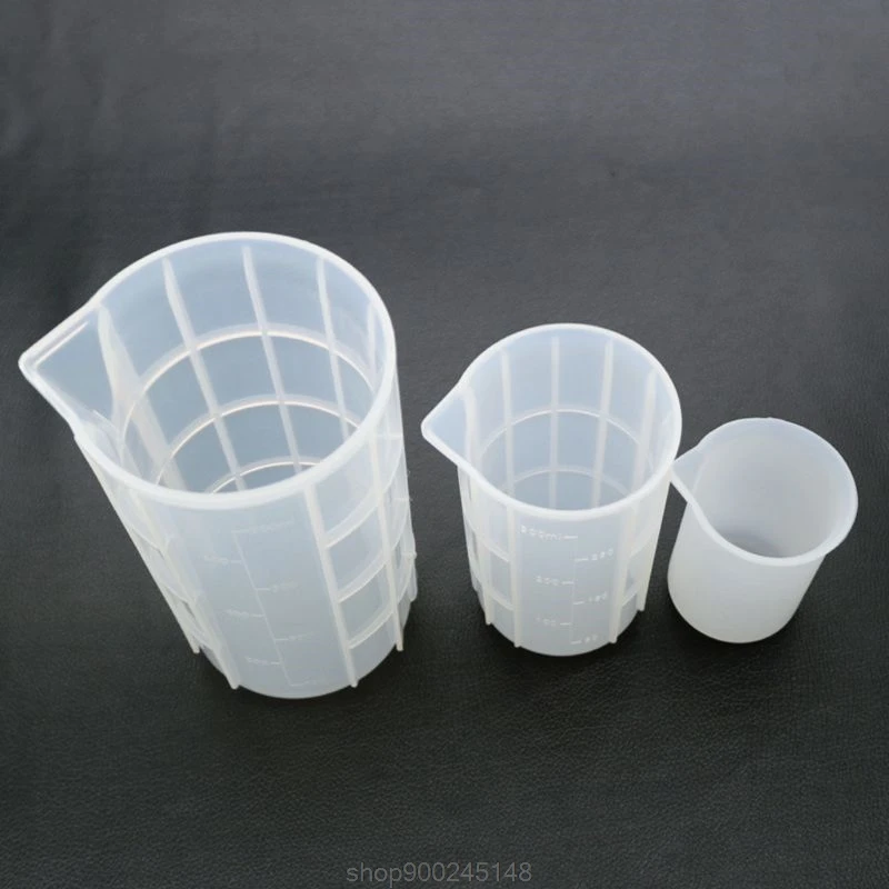 

3Pcs 100ml 350ml 750ml Flexible Silicone Large Measuring Cups Mixing Cups Baking Tools Resin Casting Jewelry N23 20 Dropship