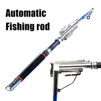 automatic fishing rod carbon fish pole 1 5m 2 7m sea river lake stainless steel fishing rod spinning adjustable sensitivity