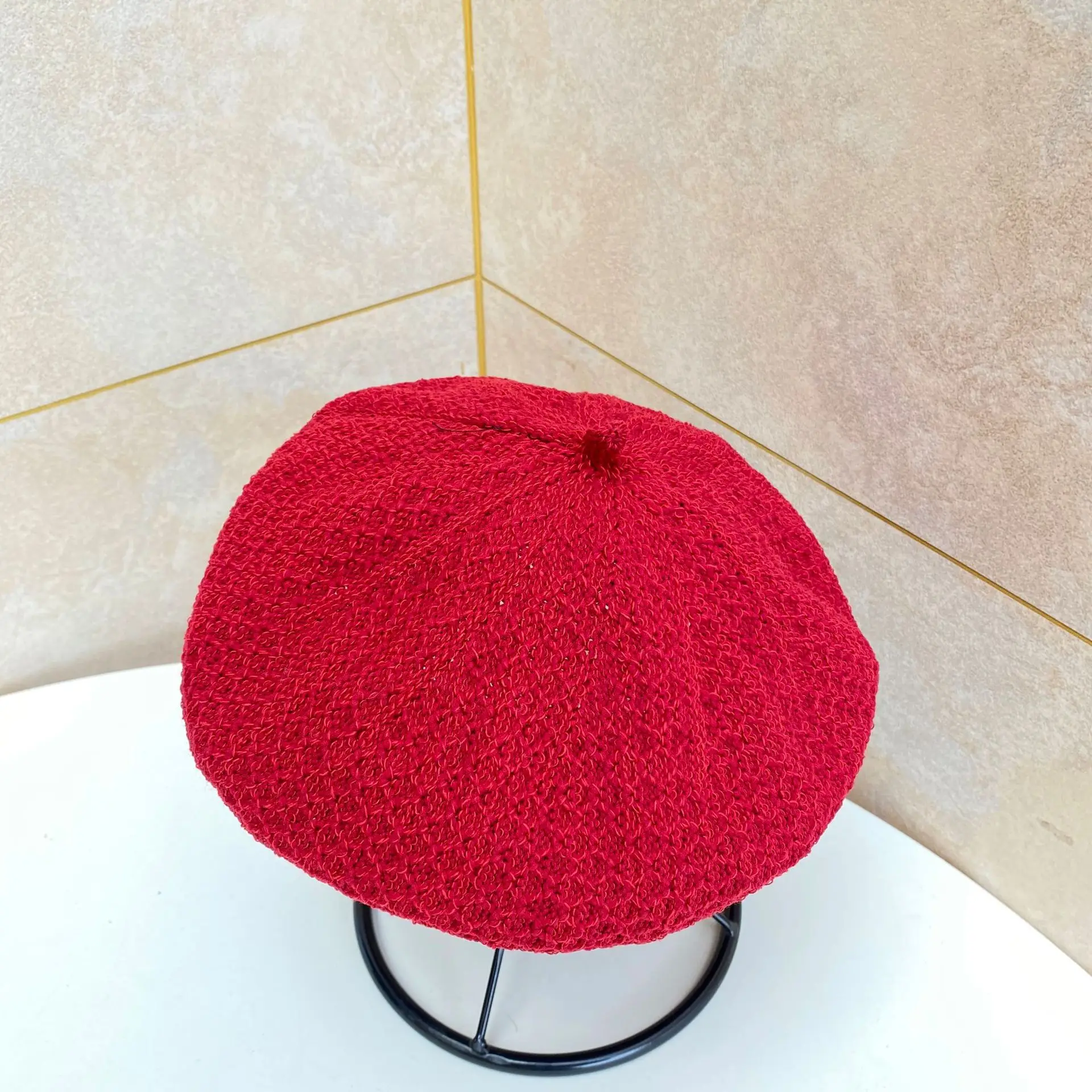 

Korean Version of The Wild Ins Thin Beret Hat Ladies Japanese Pumpkin Hat Spring and Summer Black British Painter Hat