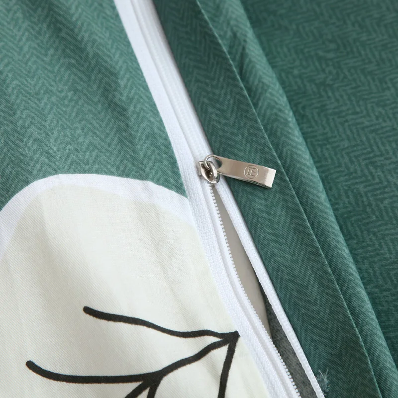 Новинка пододеяльник в скандинавском стиле с зелеными листьями 1 шт. хлопковый