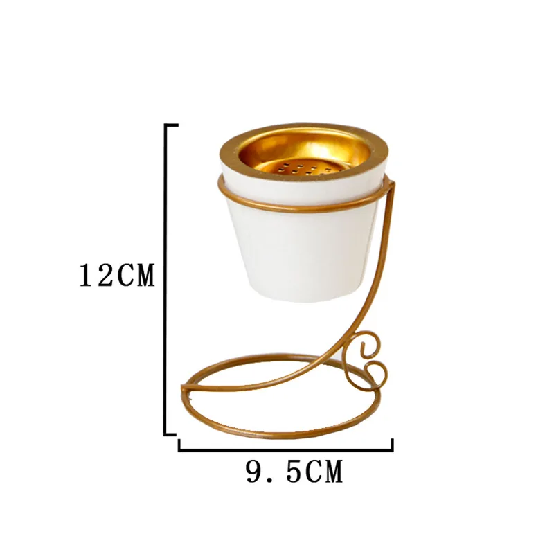 

Simple modern iron ceramic combination incense burner