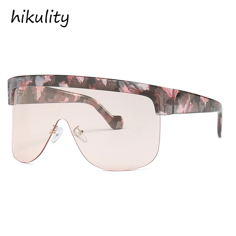 Супер большая оправа без оправы ветрозащитные солнцезащитные очки для женщин 2020