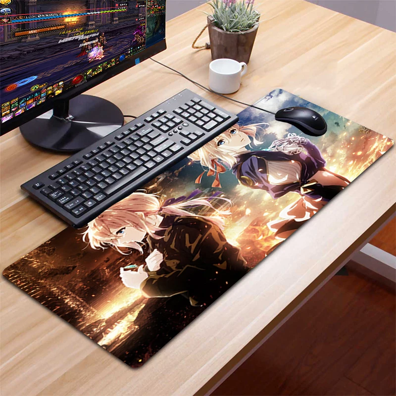 

Violet Evergarden Large 80x30cm XL Mousepad Gamer Gaming Computer Accessories Keyboard Laptop Padmouse Desk Mat Mouse Pad Gamer