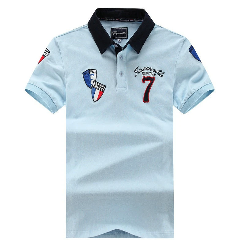 

Faconnable New Men's Short-sleeved Polo Shirts Park High Quality Eden Cotton Material Excellent Polos Shirt T0069