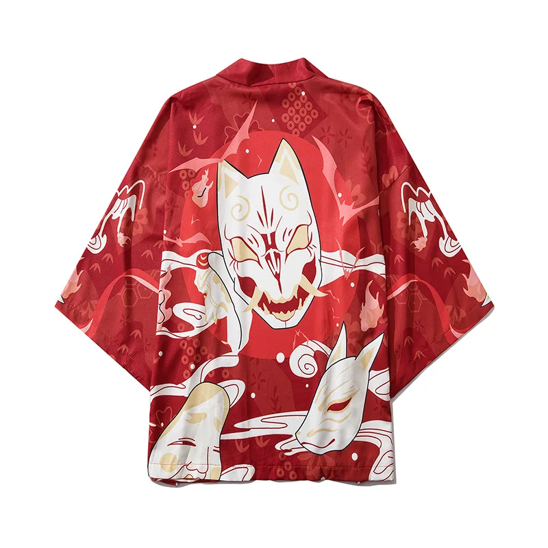 

Японская рубашка-кимоно стрейч Женская юката хаори Харадзюку халат кардиган в китайском стиле Мужская азиатская одежда