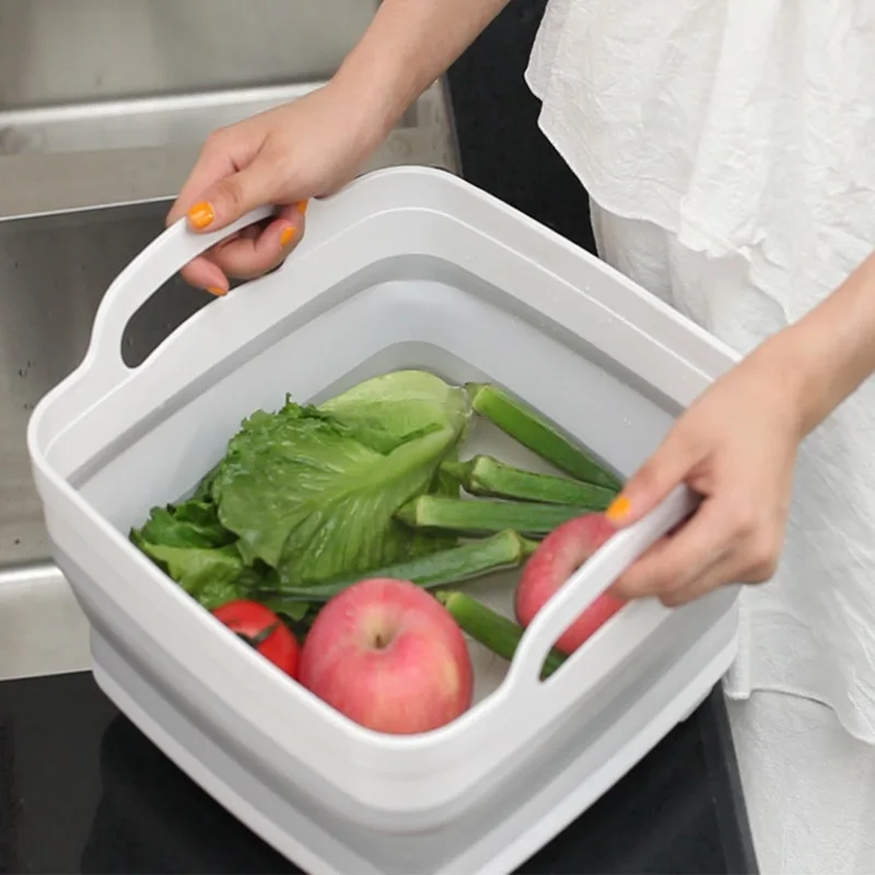 

Sink sink sink pool kitchen sink drain fruit and vegetable basket folding square basin folding sink