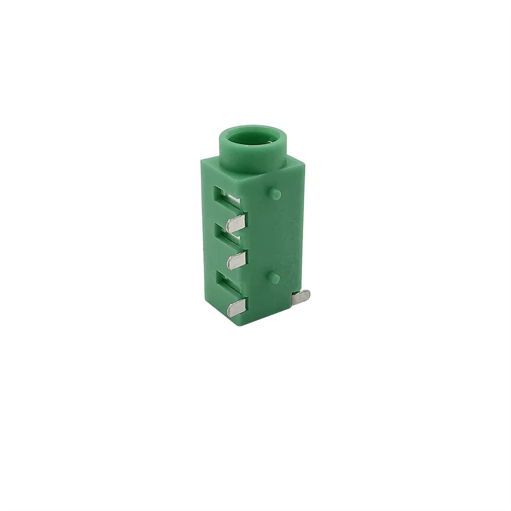 20 шт./лот 3 5 мм разъем для наушников Φ 4 Pin SMD MP3 аксессуары зеленый PJ320D Женский