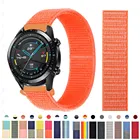 Ремешок нейлоновый для наручных часов, спортивный браслет для Samsung Galaxy 3, Active 2 Gear S3, Huawei Watch GT 2, аксессуары, 20 мм 22 мм