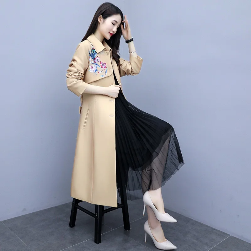 Тренчкот женский демисезонный приталенная элегантная ветровка повседневный