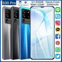 global version s30 pro 6 6 inch 4k screen smartphone 32mp main camera 12gb ram 512gb rom cellphone android 10 os 4g5g net work