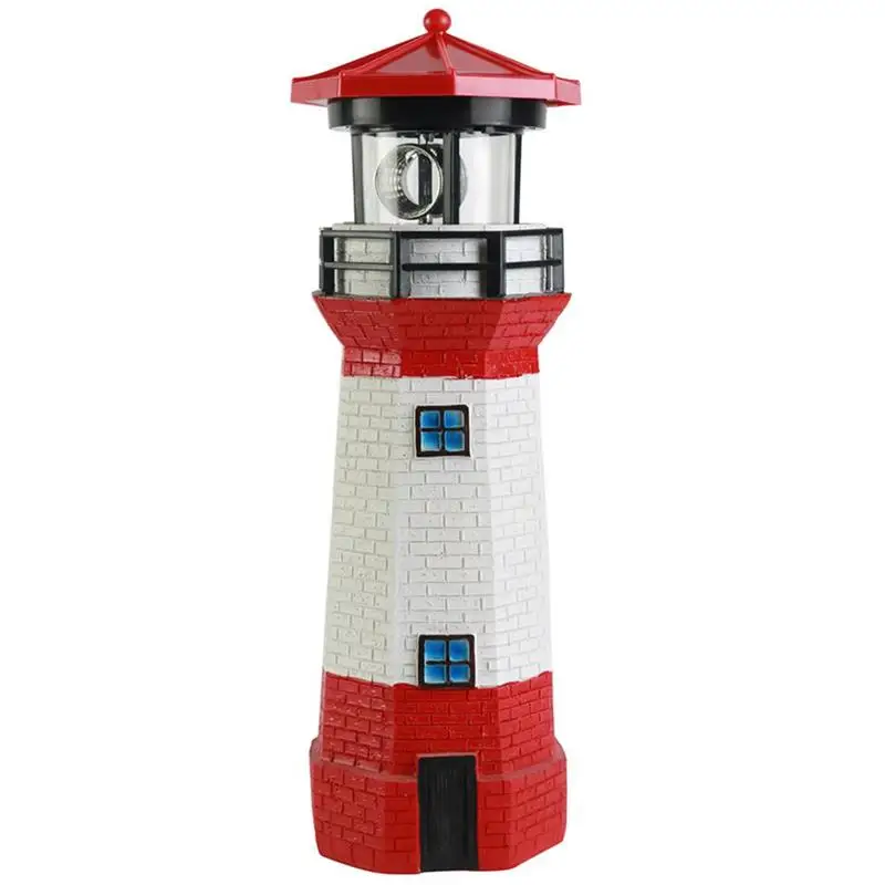 

Lighthouse Shape Solar LED Light Garden Fence Yard Outdoor Decoration Smart Sensor Beacon Rotating Lamp Solar Light Landscape
