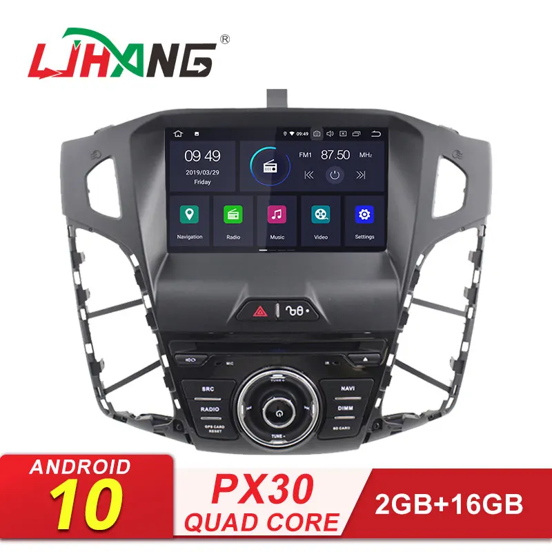 LJHANG Android 10 автомобильный dvd-плеер для Ford Focus 2012-2016 GPS навигация Мультимедиа 1Din