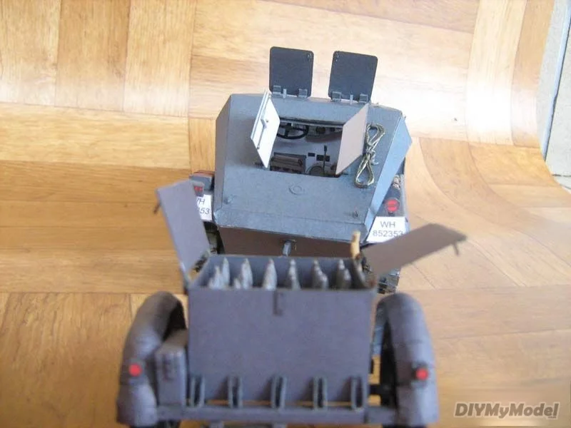 Veh&iacute;culo de transporte blindado para manualidades, modelo de papel hecho a mano, rompecabezas de juguete, regalo, accesorios de pel&iacute;cula RU(Origin), modelo alem&aacute;n sd.kfz.252-4