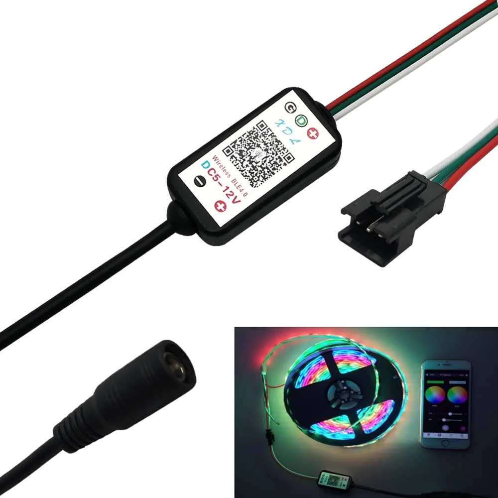 DC5-12V 192 Вт 3Pin Pixel Smart IC RGB светодиодный bluetooth контроллер для WS2811 WS2812 SK6812 | Лампы и