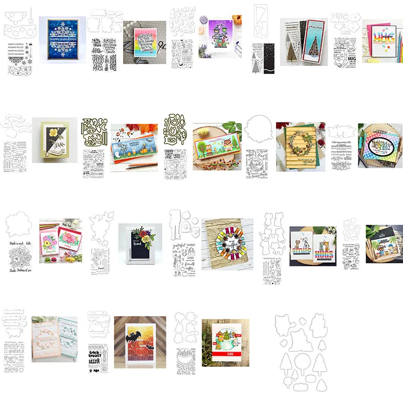 

"Happy Holidays" Snowflake Metal Cutting Dies&Coordinating Stamp For Scrapbooking Craft Embossing Stencil Die Cut Card