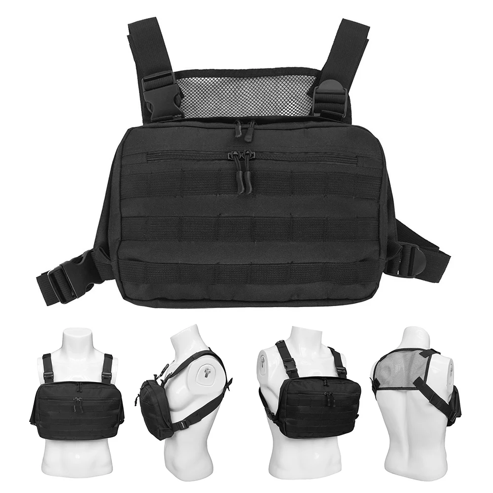 

Men Outdoor Tactical Adjustable Chest Rig Shoulder Bag Front Bag Pack hunting bag hunting accessories