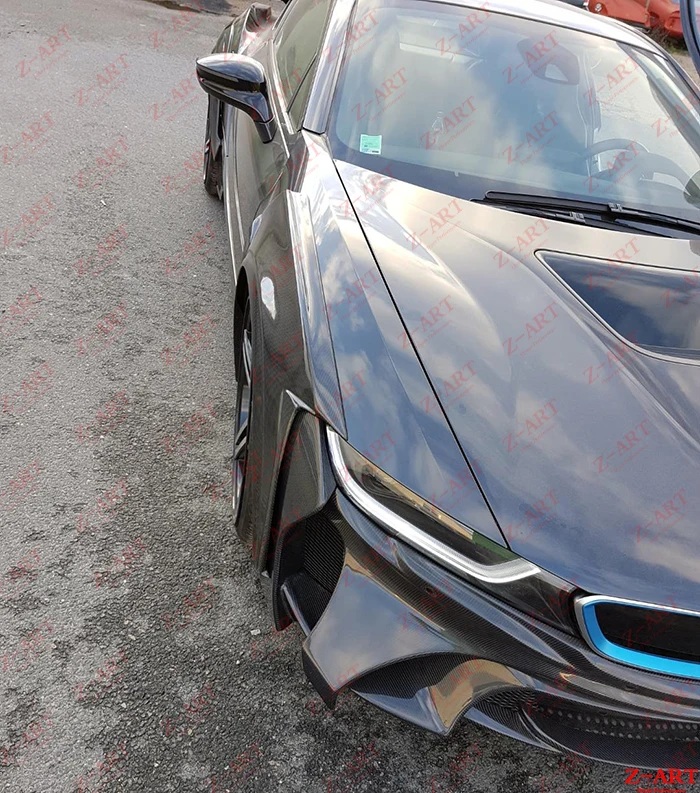 2014 2019 Z ART углеродное волокно широкий крыло для I8 и широкими колесами продлить