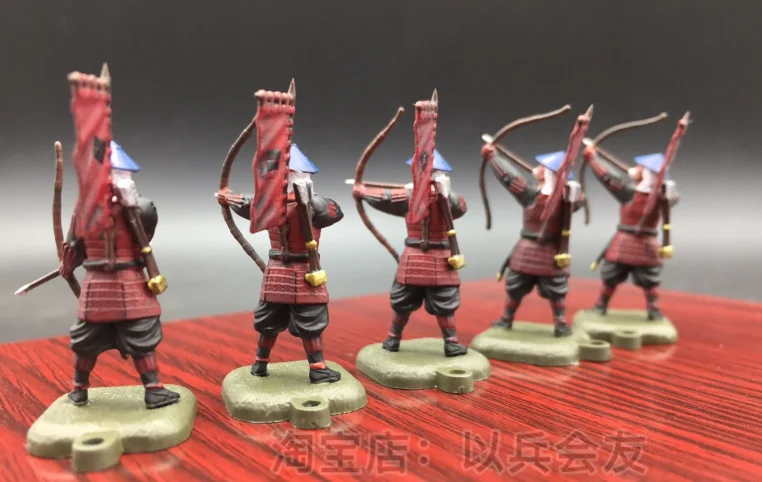 

1:72 die-casting resin model Japanese warring States foot archer scene toy color resin soldier model free shipping