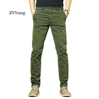 2020 new mens pants cotton youth fashion casual outdoor comfortable slim elasticity straight solid color black trousers