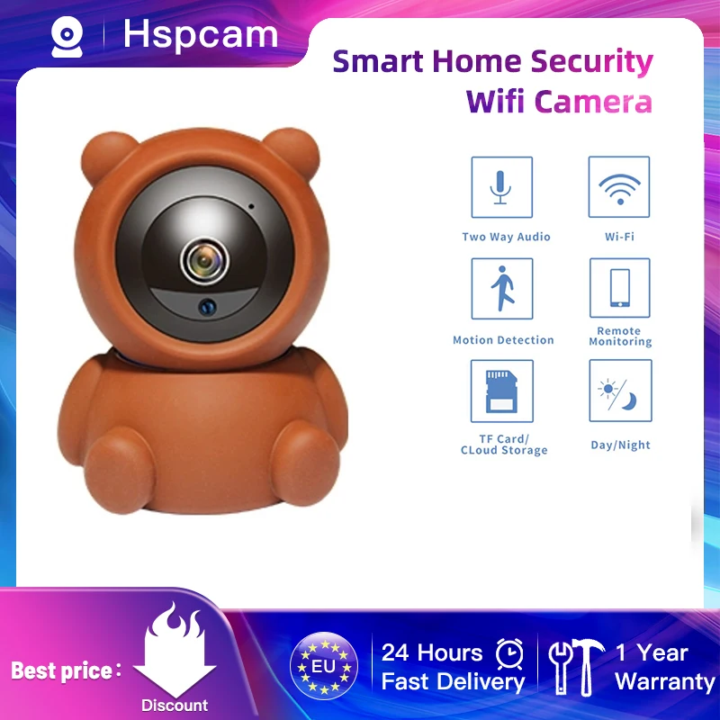 Медведь Камера 1080P Wi Fi IP автоматическое отслеживание ИК Ночное Видение
