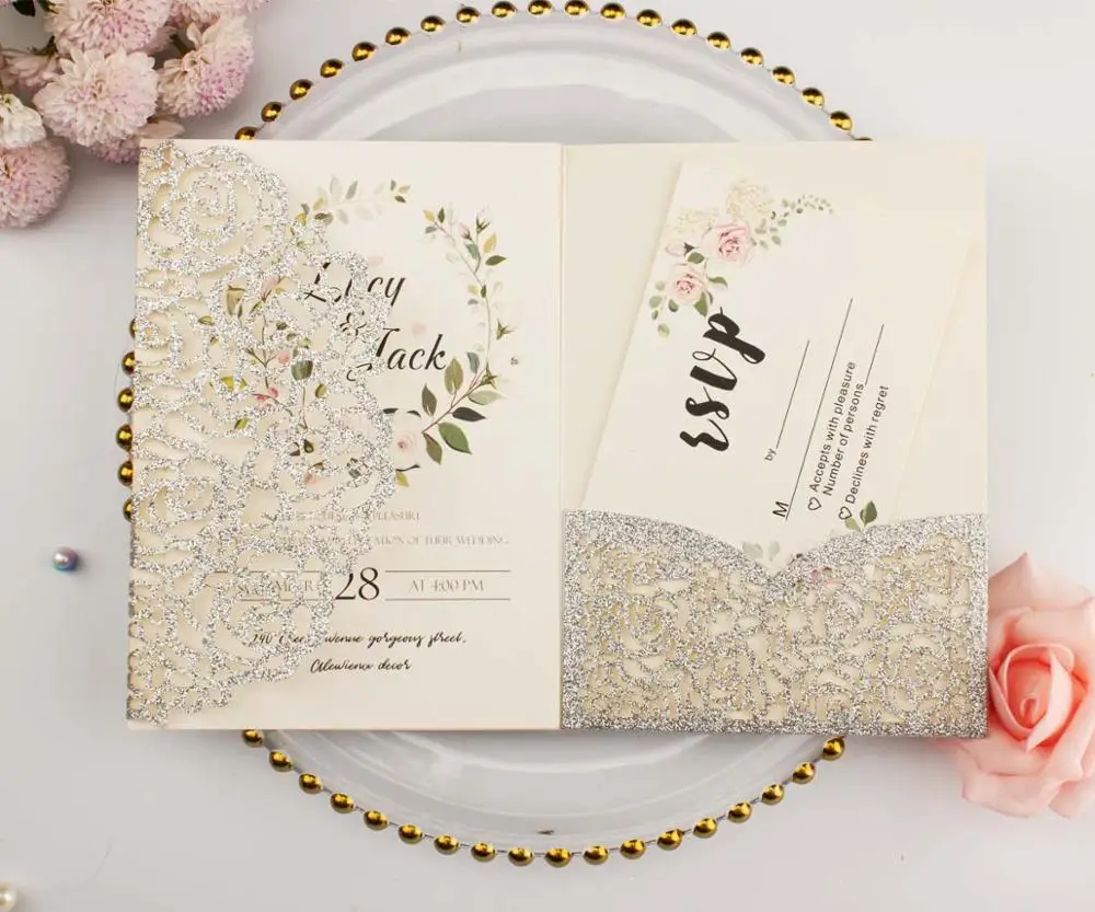 Бесплатная доставка 1 шт образец золото/белый лазерный разрез Роза Три раза