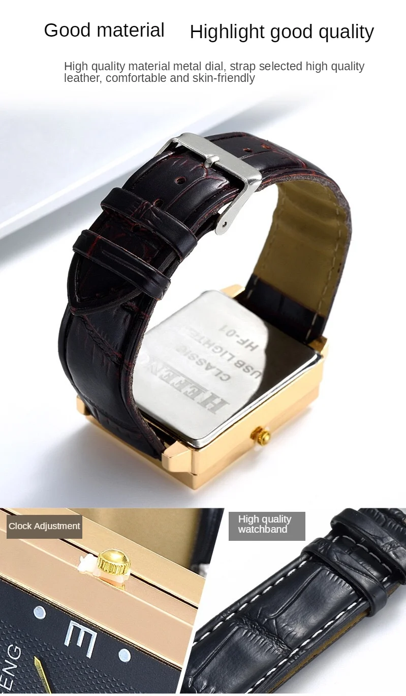 Зажигалка для часов креативная личность мужские кварцевые часы Электронная