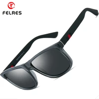 felres sport polarized square sunglasses for men women outdoor driving cycling fishing coating coating glasses f001