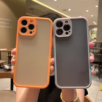 the new matte phone case for iphone 13 mini pro max cases soft tpupc fine hole anti fall protective back cover orange purple